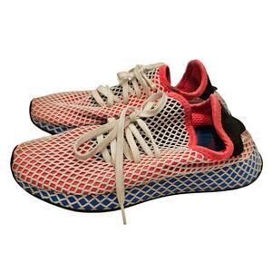 Adidas Sneakers Womens Size 7  Deerupt Runner Shoes Solar Red Bluebird CQ2624